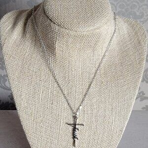 Silver Tone Faith Necklace